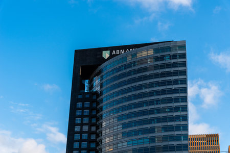 Melia Innside Hotel skyscraper against sky in Amsterdamのeditorial素材