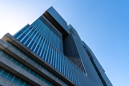 Iconic skyscraper against sky in Rotterdam by Rem Koolhaas