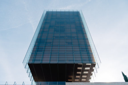 Castelar Building. Office building tower in Madridのeditorial素材