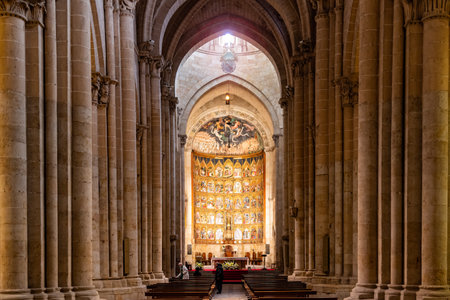 Interior view of Cathedral of Salamanca in Spainのeditorial素材