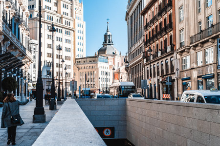 Sevilla Street and Galeria Canalejas in Madridのeditorial素材