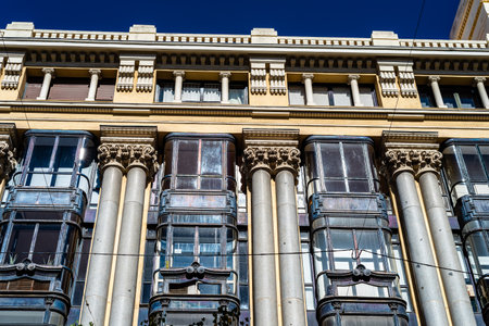 Facade of Palazuelo House in Mayor Street in central Madridのeditorial素材