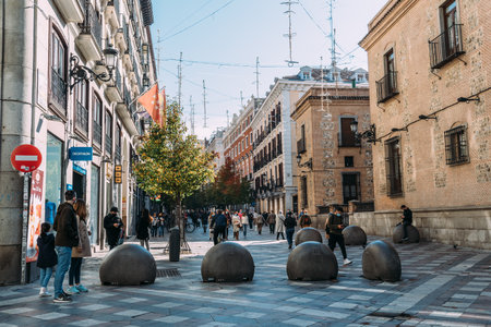 Arenal street in central Madrid in Spain