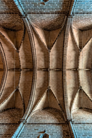 The vaults of the Church of St. Francis in Evora. Directly belowのeditorial素材