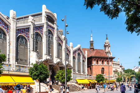 The Central Market of the city of Valenciaのeditorial素材