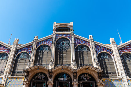 The Central Market of the city of Valenciaのeditorial素材