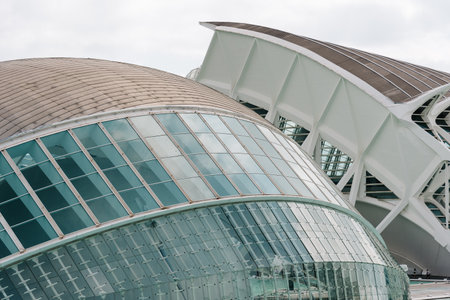 View of the City of Arts and Sciences in Spainのeditorial素材
