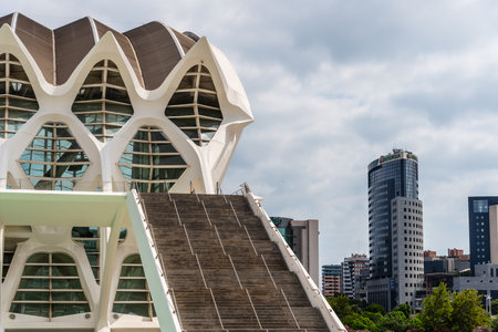 Museum of Sciences Prince Philip in the City of Arts and Science in Valenciaのeditorial素材