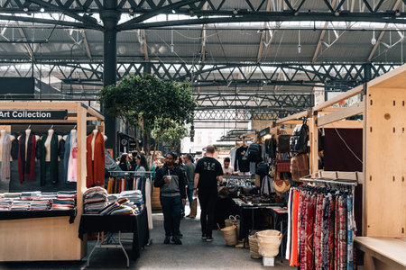 London, UK - August 25, 2023: Old Spitalfields Market is the original East London Market Place....