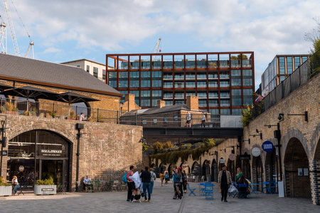 London, UK - August 25, 2023: Coal Drops Yard area in Kings Cross besides Regents Canalのeditorial素材