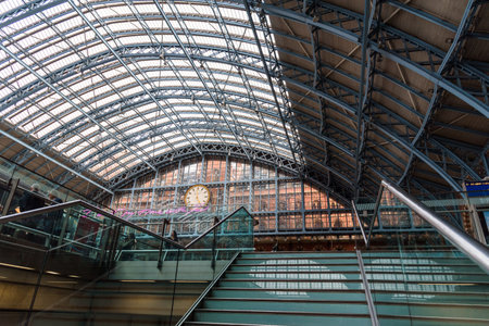 London, UK - August 25, 2023: St Pancras International railway stationのeditorial素材