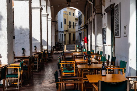 Ciutadella, Spain - May 13, 2024: The Old Town of Ciutadellaのeditorial素材