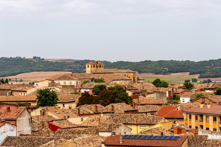 Cityscape of the town of Astudillo, Palencia, Spainの写真素材
