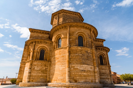 Romanesque church of San Martin of Fromista in Palencia, Spain. Exterior Viewの写真素材