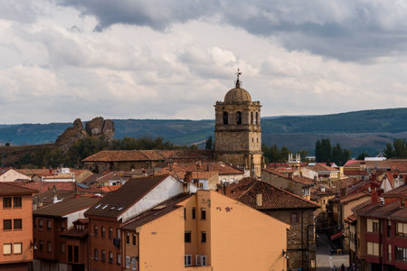 Cityscape of Aguilar de Campoo a town in Palencia in the region of Castile Leon in Spain.の写真素材