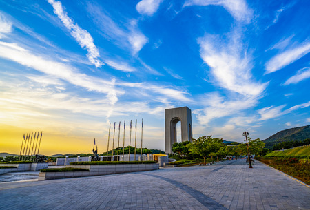 korea memorial stone   viewのeditorial素材