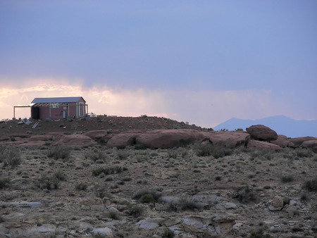 little house on the rocks - winslow, azの写真素材
