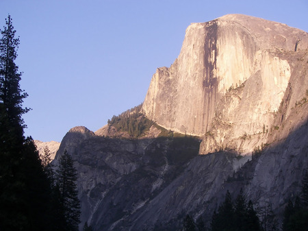 sunny half dome- yosemite npの写真素材