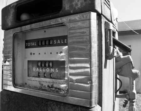 vintage gasoline pumpの写真素材