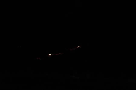 Refraction of light when photographing cars on the highway at night.の写真素材