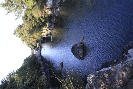 Lake in the mountains of the Crimean peninsula, near the city of Sevastopolの写真素材