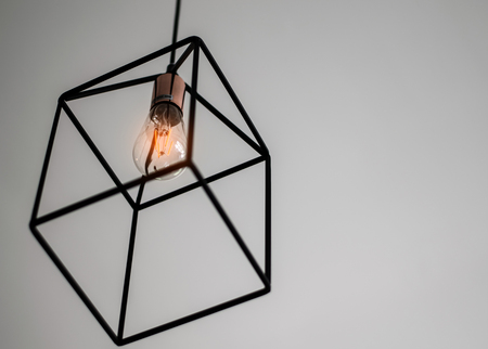 light bulbs hangingの写真素材