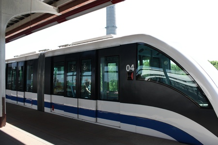 Monorail railway in Moscow and the train - May 12, 2010