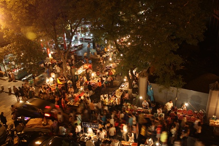Famous Night market in Muslim quarter in Xian, China 27.07.2010のeditorial素材