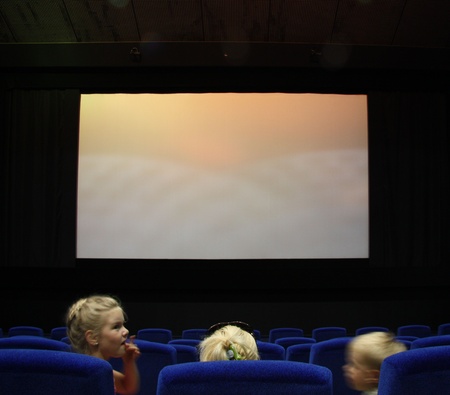 Children in a cinema, Moscow, Russia - 30.06.2011のeditorial素材