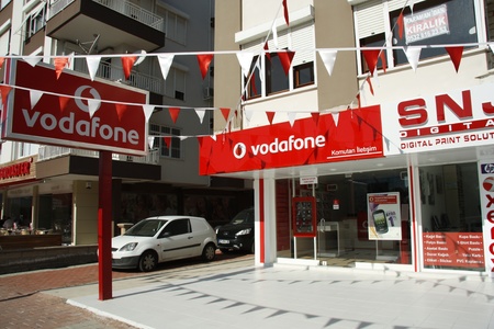 Vodafone store in Antalya, Turkeyのeditorial素材