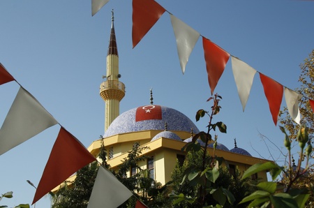 Beautiful view of Mosque in Antalya, Turkeyの写真素材