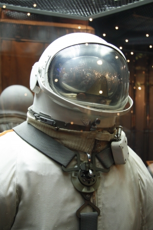The Soviet spacesuit in the Astronautics museum in Moscow, Russiaのeditorial素材