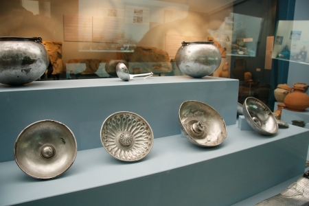 Exhibition hall with museum exhibits display, Antalya, Turkeyのeditorial素材