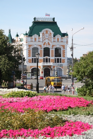 City Council building in historic district of Nizhny Novgorod, Russia - August 07th, 2012のeditorial素材