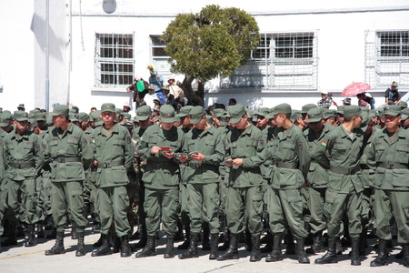 Graduates of Military Academy with new military ID, La Paz, Bolivia - 31.08.2013のeditorial素材