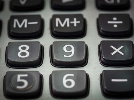 number on calculatorの写真素材