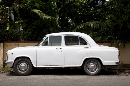 Side of the car more typical of India. The Hindustan Ambassadorの写真素材