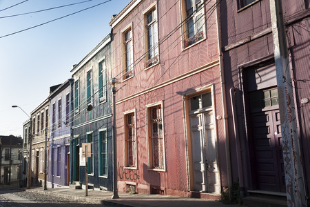 Valparaiso, Chile. May 10, 2015: Houses on Cerro Concepcion, Valparaiso historic World Heritage of UNESCOのeditorial素材