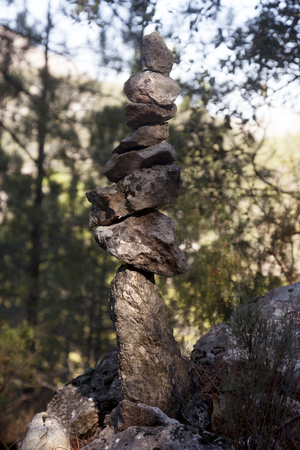 Land Art in Los Ports Mountainsの写真素材