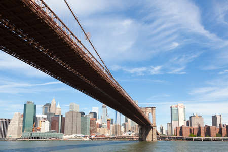 Brooklyn bridge from Brooklyn sideのeditorial素材