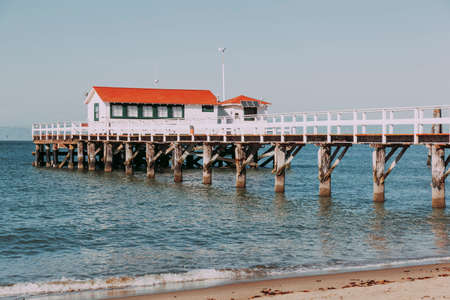 Pier in Sn Francisco bay. Near the Golden Gate bridgeの写真素材