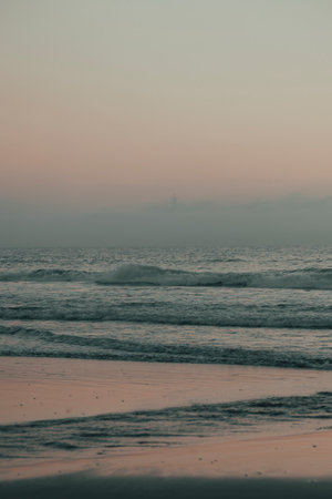 Mist over Serena beach. Chileの写真素材