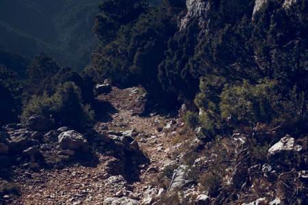 Path to Galera Peak. Teruel province. Spainの写真素材