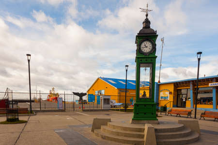 Punta Arenas, Chile-November 25, 2014: Views of the whaling port of Magellan at Punta Arena in the extreme south of Chileのeditorial素材