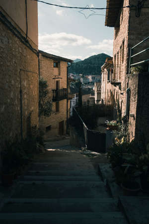 Streets of the old town of Valderrobres. Teruel province
