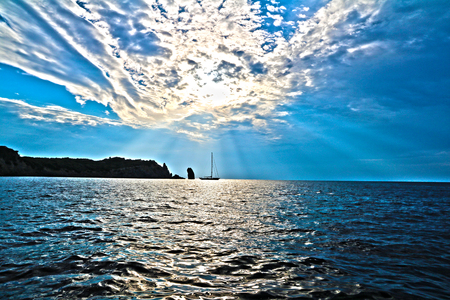Surreal colors of pristine seaの写真素材
