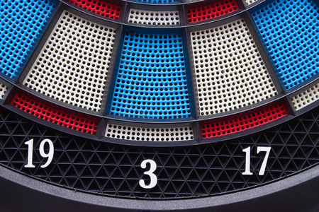 Empty dartboard with numbers 3 19 and 17の写真素材