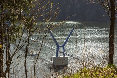 Drinking water reservoir. Sance Recice Dam in the Beskydy Mountains, near Ostrava in the Czech Republic.の写真素材
