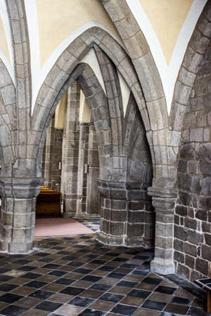Romanesque-gothic architecture basilica of St. Procopius in Trebic, Czech Republic, Europeのeditorial素材