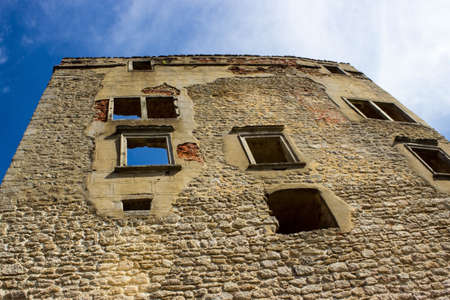 The walls of the ruins of the castle Landstejn in the Czech Republicのeditorial素材